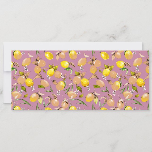 Invitation citrons aquarelle 25 (Devant)