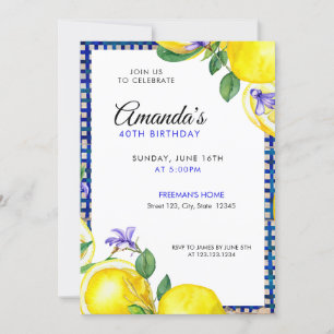 Invitation Citrons d'aquarelle avec Méditerranée 40e annivers