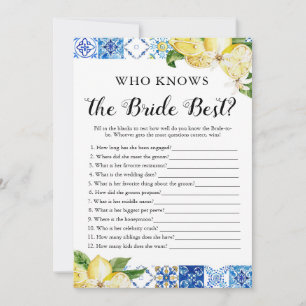 Invitation Citrons De Carrelage Bleu Qui Connaît La Mariée Me