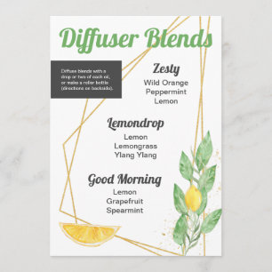 Invitation Citrons et Feuilles Essential Oil Blondolets