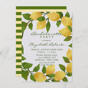 Invitation Citrons et linge d'eau Bachelorette