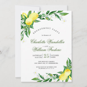 Invitation Citrons Green Blossom Engagement Party