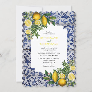 Invitation Citrons méditerranéens Portugais Mariage