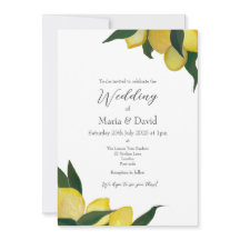 Invitation Citrons peints à l'huile