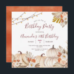 Invitation Citrouille 30e anniversaire de la fête Boho Pampas<br><div class="desc">Citrouille 30e anniversaire de fête Boho Pampas Grass parfait pour l'invitation automne ou automne</div>