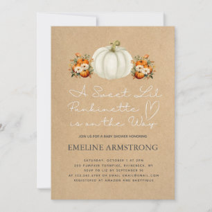 Invitation Citrouille Automne Pays Automne Baby shower d'auto