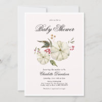 Citrouille Automne Romantique Feminine Baby shower