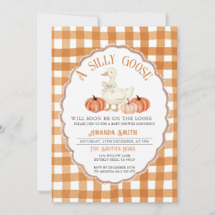 Invitation Citrouille Automne Silly Goose Baby shower