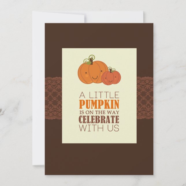 Invitation Citrouille Baby shower (Devant)