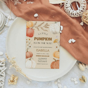 Invitation citrouille Baby shower