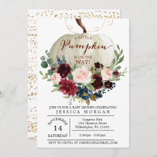 Invitation Citrouille Baby shower - Baby shower d'