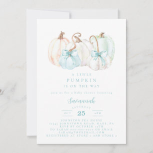 Invitation Citrouille Baby shower Baby shower garçon Invitati