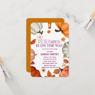 Invitation citrouille Baby shower, Un petit Citrou