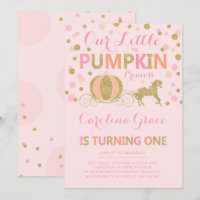 Invitation Citrouille Birthday Citrouille Princess