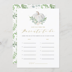 Invitation Citrouille blanc Quel âge avaient les parents Jeu