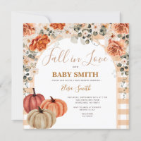 Citrouille Boho En vichy Chute d'amour Baby shower