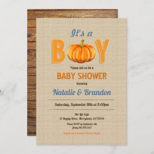 Invitation Citrouille, c'est un petit baby shower d'invitatio