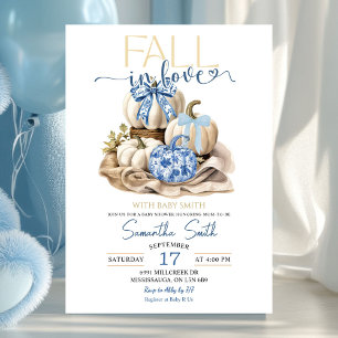 Invitation Citrouille Chinoiserie chute dans le Baby shower d