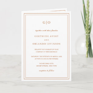 Invitation Citrouille classique Orange mariage élégant