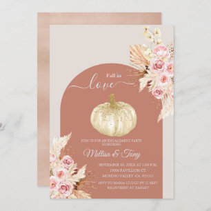 Invitation Citrouille d'arc Boho Tombant amoureux  