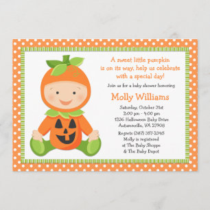 Invitation Citrouille d'automne Baby shower