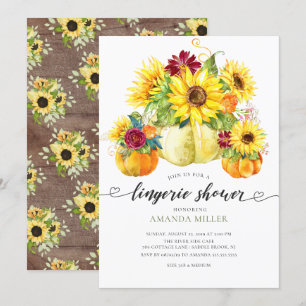 Invitation Citrouille d'automne Sunflower Bridal Lingerie