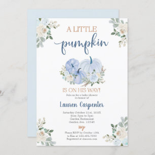Invitation Citrouille de Baby shower Boy Fall
