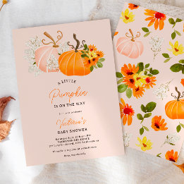 Invitation Citrouille de faible baby shower
