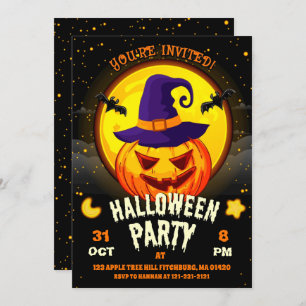Invitation Citrouille de Halloween Carving Cute Spotacular Ki