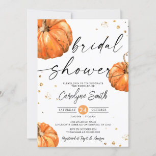 Invitation Citrouille de la douche nuptiale d'auto
