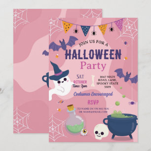Invitation Citrouille de la fête des Fantômes d'Ha