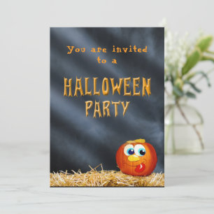 Invitation Citrouille de la fête d'Halloween