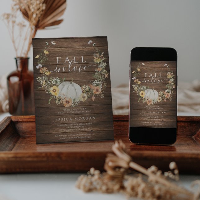 Invitation Citrouille de la récolte de fleurs chute dans la F (Créateur téléchargé)