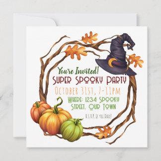 Invitation Citrouille de l'invitation de la fête d'Halloween 