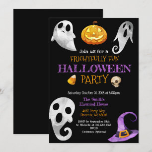 Invitation Citrouille de l'invitation de la fête d'Halloween 