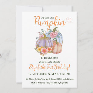 Invitation Citrouille de Parties scintillant coloré Anniversa