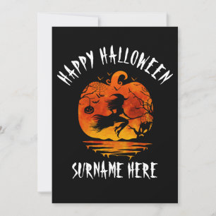 INVITATION CITROUILLE DE RASSEMBLEMENT FAMILIAL JOYEUX HALLOW