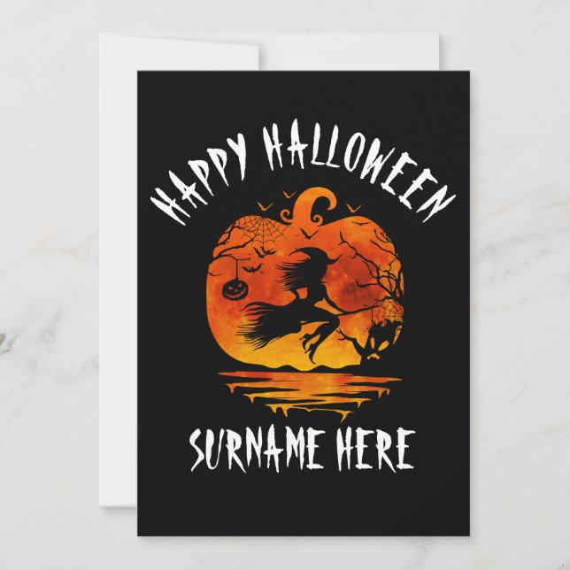 INVITATION CITROUILLE DE RASSEMBLEMENT FAMILIAL JOYEUX HALLOW (Devant)