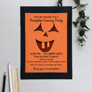 Invitation Citrouille d'Halloween