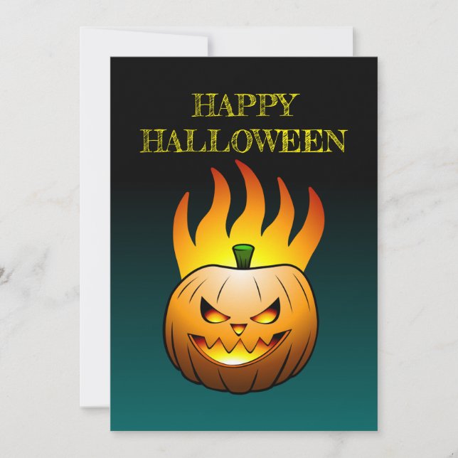 Invitation Citrouille d'Halloween Jack-o-lantern (Devant)