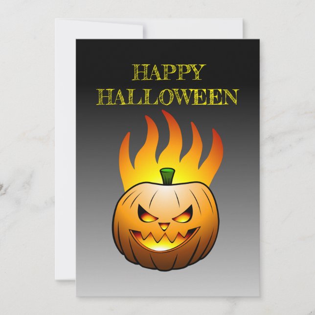 Invitation Citrouille d'Halloween Jack-o-lanterne (Devant)