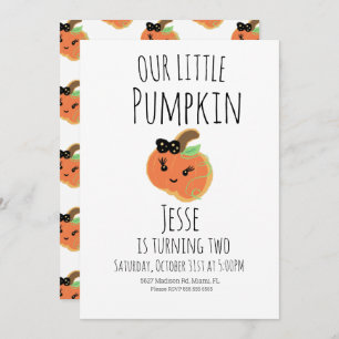 Invitation Citrouille d'Halloween moderne biscuit Anniversair