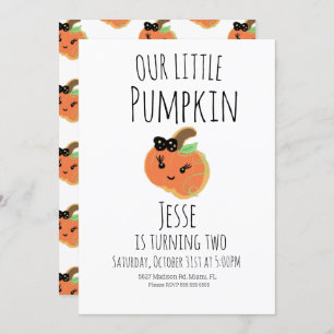 Invitation Citrouille d'Halloween moderne biscuit Anniversair