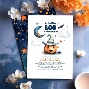 Invitation Citrouille d'Halloween Un Petit Baby shower Boo Bo