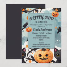 Citrouille d'Halloween un petit baby shower de liv
