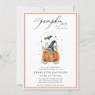 Invitation Citrouille En Voie De L'Automne Baby shower Neutre
