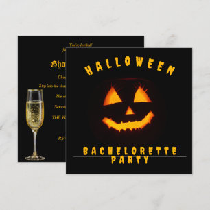 Invitation Citrouille Face Halloween Bachelorette