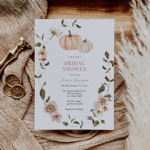 Invitation citrouille Floral Wreath