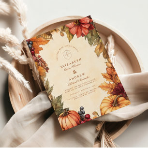Invitation Citrouille Flore d'épices Mariage