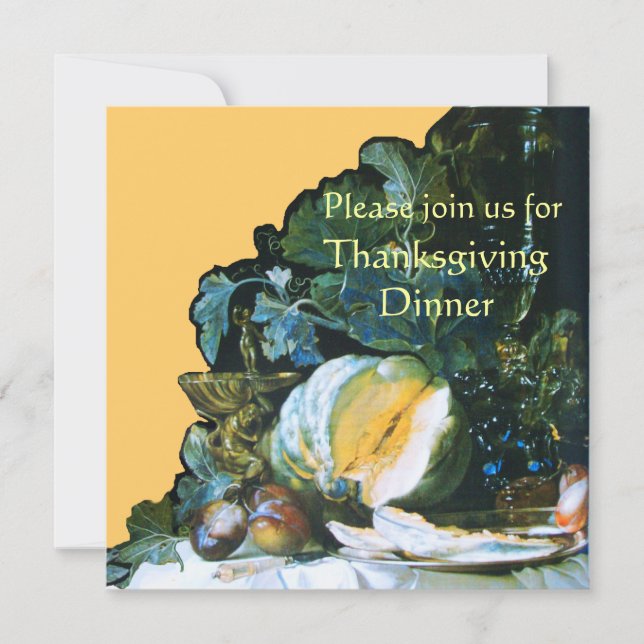 Invitation CITROUILLE, FRUITS ET VERRERIE Dîner de Thanksgivi (Devant)